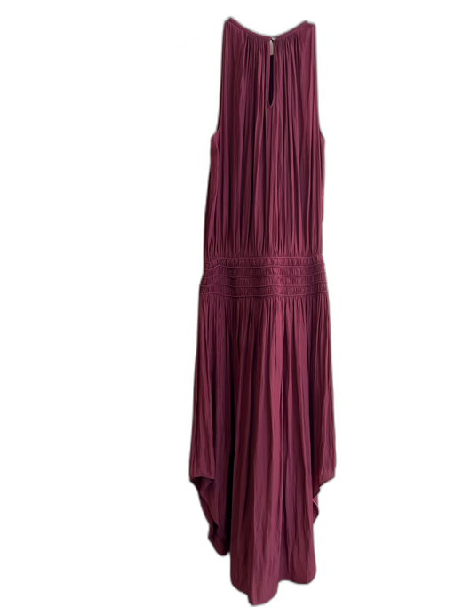 Ramy Brook Size M Bordeaux Polyester Sleeveless Stretch Waist Dress Bordeaux / M