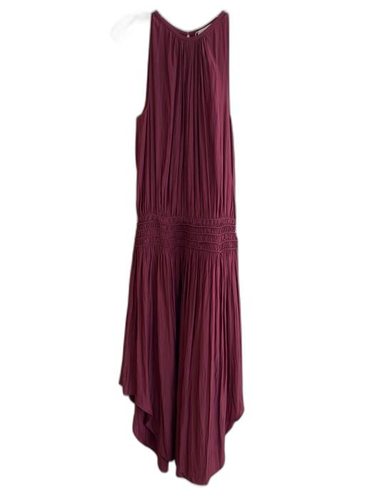 Ramy Brook Size M Bordeaux Polyester Sleeveless Stretch Waist Dress Bordeaux / M