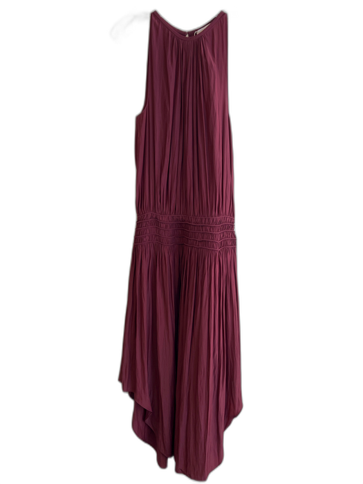 Ramy Brook Size M Bordeaux Polyester Sleeveless Stretch Waist Dress Bordeaux / M