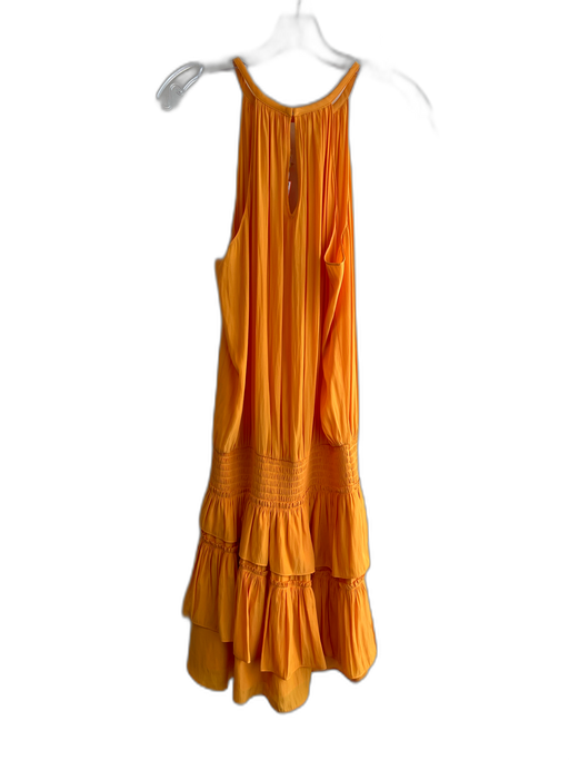 Ramy Brook Size Large Yellow Polyester Sleeveless Front & Back Cut Out Dress Yellow / Large