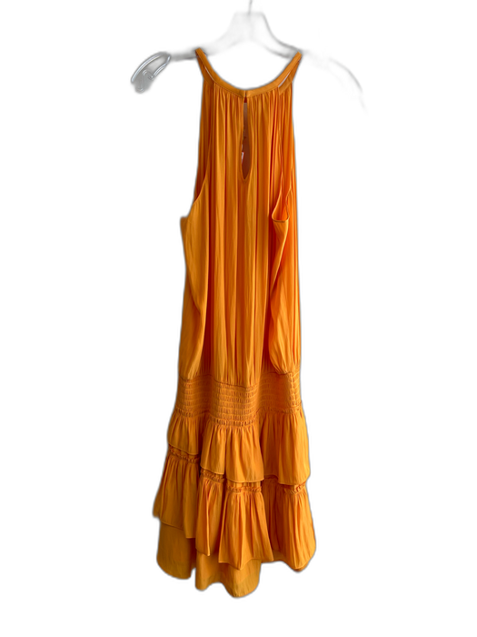 Ramy Brook Size Large Yellow Polyester Sleeveless Front & Back Cut Out Dress Yellow / Large