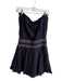 Ramy Brook Size Large Black Cotton Strapless Decorative Waistband Tiered Dress Black / Large