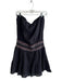Ramy Brook Size Large Black Cotton Strapless Decorative Waistband Tiered Dress Black / Large