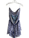 Ramy Brook Size Large Blue & White Polyester Strapless Embroidered Detail Dress Blue & White / Large
