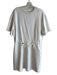 Varley Size Large Ivory Viscose Blend Heathered Short Sleeve Pull at Waist Dress Ivory / Large
