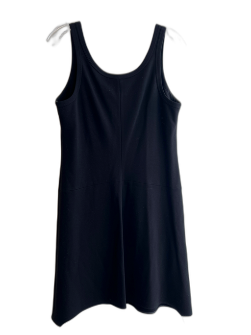 Helmut Lang Size Large Black Viscose Scoop Neck Sleeveless Seam Detail Dress Black / Large
