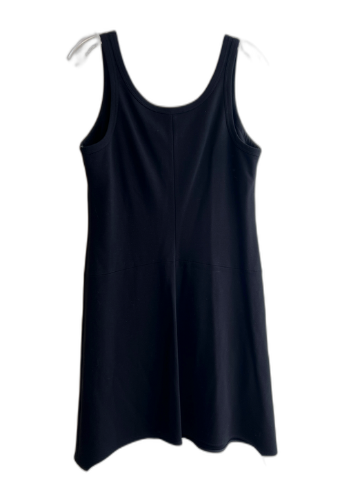 Helmut Lang Size Large Black Viscose Scoop Neck Sleeveless Seam Detail Dress Black / Large