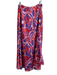 Ramy Brook Size 12 Red, Purple & Multi Polyester Side Zip High Low Skirt Red, Purple & Multi / 12