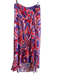 Ramy Brook Size 12 Red, Purple & Multi Polyester Side Zip High Low Skirt Red, Purple & Multi / 12