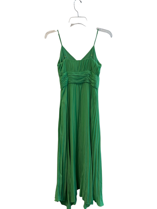 Ramy Brook Size 00 Green Polyester Spaghetti Strap solid color V Neck Dress Green / 00