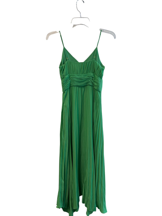 Ramy Brook Size 00 Green Polyester Spaghetti Strap solid color V Neck Dress Green / 00