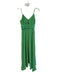 Ramy Brook Size 00 Green Polyester Spaghetti Strap solid color V Neck Dress Green / 00