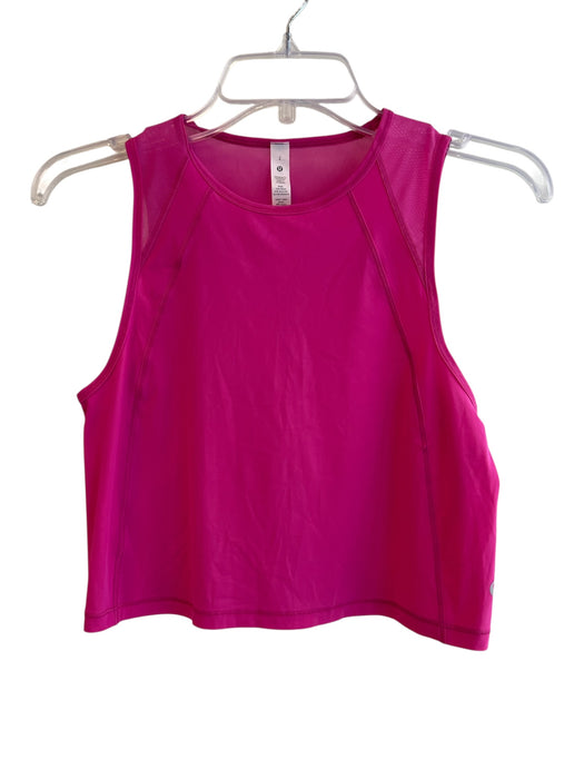 Lululemon Size 2 Pink Nylon Sleeveless solid color Round Neck Cropped Top Pink / 2