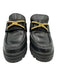 Veronica Beard Shoe Size 9 Black Leather Upper Gold Tone Details Horsebit Mules Black / 9