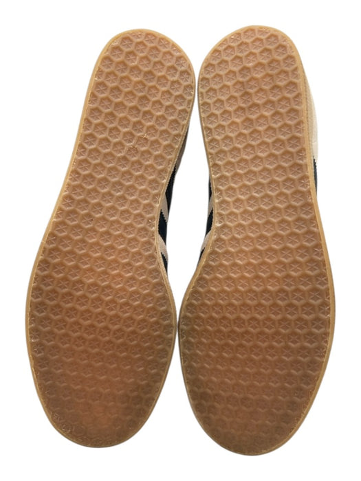 Adidas Shoe Size 8 Beige & Black Leather Upper Stripe Lace Up Low Top Sneakers Beige & Black / 8