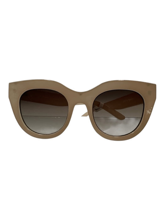 Le Specs Taupe Cat Eye Oversized Glasses Taupe