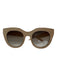 Le Specs Taupe Cat Eye Oversized Glasses Taupe