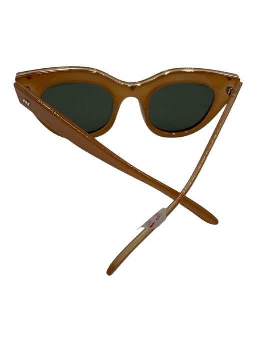 Le Specs Orange Oversized Cat Eye Glasses Orange