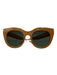 Le Specs Orange Oversized Cat Eye Glasses Orange