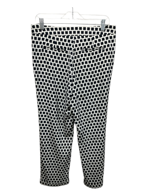 Etro Size S / 42 Navy blue & Cream Viscose Blend Zip & Hook Closure Crop Pants Navy blue & Cream / S / 42