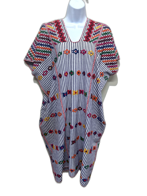 Pippa Holt Size One Size Purple & Multi Cotton Sleeveless Striped Tunic Dress Purple & Multi / One Size