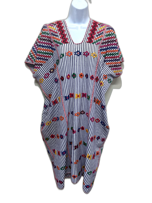 Pippa Holt Size One Size Purple & Multi Cotton Sleeveless Striped Tunic Dress Purple & Multi / One Size