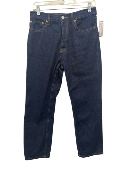 Still Here Size 28 Dark Wash Cotton Denim High Rise Tapered Jeans Dark Wash / 28