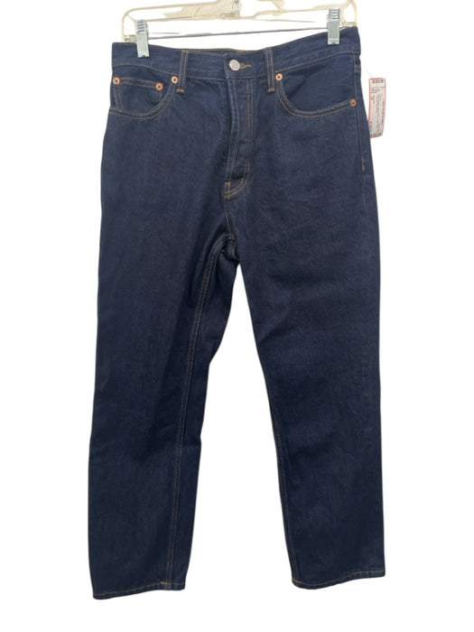 Still Here Size 28 Dark Wash Cotton Denim High Rise Tapered Jeans Dark Wash / 28