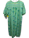 Nimo Size M White, Green & Blue Cotton Striped Metallic Thread Embroidered Dress White, Green & Blue / M