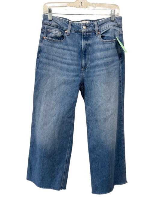 Paige Size 30 Medium Wash Cotton High Rise Wide Leg Zip Fly Jeans Medium Wash / 30