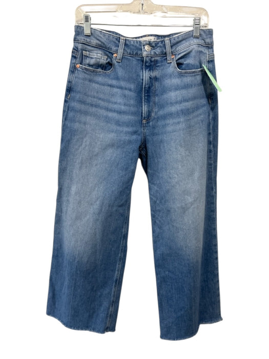 Paige Size 30 Medium Wash Cotton High Rise Wide Leg Zip Fly Jeans Medium Wash / 30