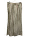 Commense Size L White, Green & Brown Cotton Blend Striped Vest Wide Leg Pant Set White, Green & Brown / L