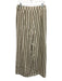 Commense Size L White, Green & Brown Cotton Blend Striped Vest Wide Leg Pant Set White, Green & Brown / L