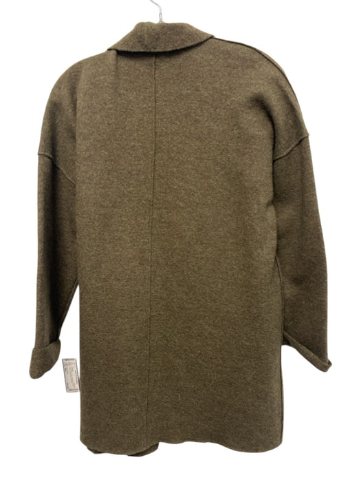 Eileen Fisher Size XXS Olive Green Wool Long Sleeve Blazer Pockets Cardigan Olive Green / XXS