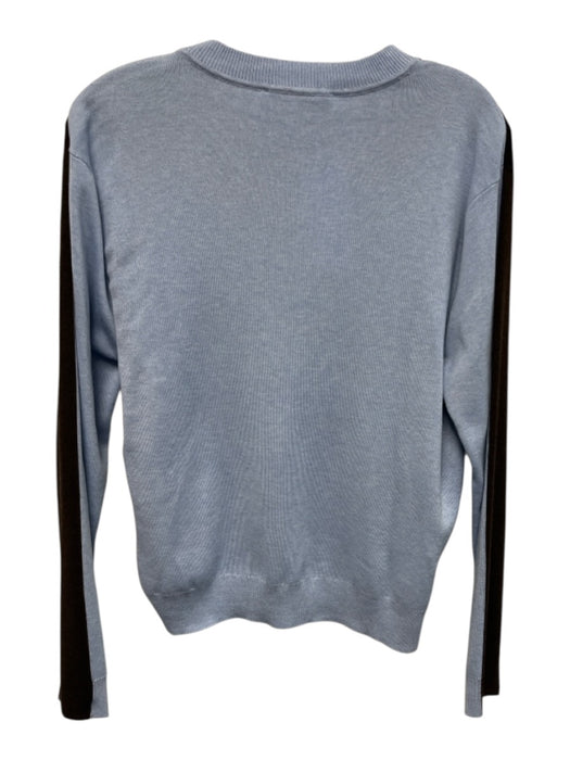 MNG by Mango Size S Brown & Blue Viscose & Polyester Color Block Sweater Brown & Blue / S