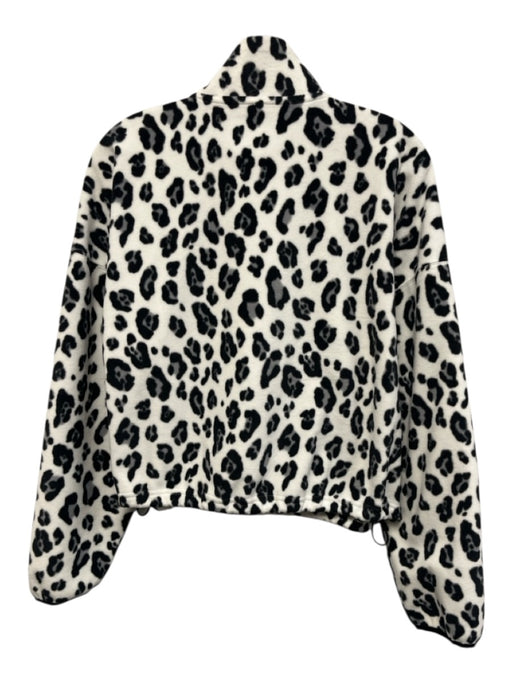 Fabletics Size S WHite, Black, Gray Polyester High Neck Animal Print Jacket WHite, Black, Gray / S