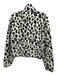 Fabletics Size S WHite, Black, Gray Polyester High Neck Animal Print Jacket WHite, Black, Gray / S
