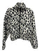 Fabletics Size S WHite, Black, Gray Polyester High Neck Animal Print Jacket WHite, Black, Gray / S