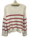 Lake Size L White & Red Cotton Buttons Stripe Long Sleeve Cardigan White & Red / L
