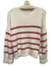 Lake Size L White & Red Cotton Buttons Stripe Long Sleeve Cardigan White & Red / L