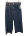 Frances Valentine Size 4 Dark Wash Cotton Denim High Rise Zip Fly Wide Leg Jeans Dark Wash / 4