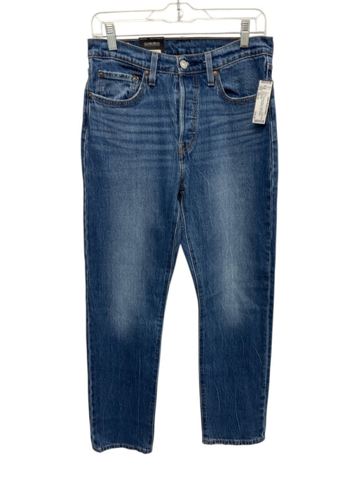 Levi's Size 28x30 Medium Wash Cotton Denim Button Fly Whiskering Jeans Medium Wash / 28x30