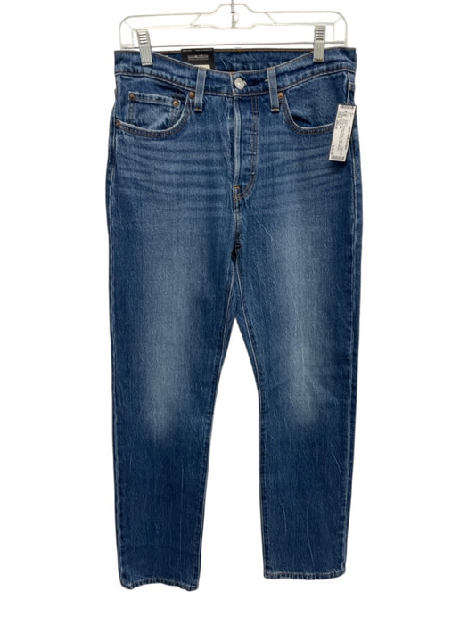 Levi's Size 28x30 Medium Wash Cotton Denim Button Fly Whiskering Jeans Medium Wash / 28x30