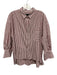 Nili Lotan Size M Red & White Cotton Long Sleeve Stripe Collar Blouse Top Red & White / M