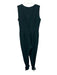 Zara Size L Deep Green Polyester Sleeveless Deep V neck Ankle Tie Jumpsuit Deep Green / L