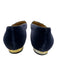 Charlotte Olympia Shoe Size 37 Navy Blue Velvet Round Toe Cat Face Flats Navy Blue / 37