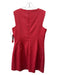 Monique Lhuillier Size 16 Red Acrylic Blend Sleeveless Puckered Princess Dress Red / 16