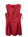Monique Lhuillier Size 16 Red Acrylic Blend Sleeveless Puckered Princess Dress Red / 16