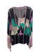 Missoni Size 48 Black, Green & purple Viscose Long Sleeve Geometric Shape Top Black, Green & purple / 48