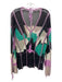 Missoni Size 48 Black, Green & purple Viscose Long Sleeve Geometric Shape Top Black, Green & purple / 48